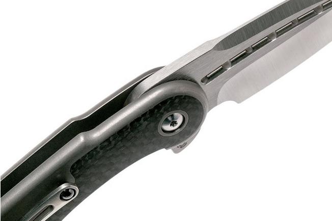 Image for Todd Begg Mini Glimpse CF Inlay, Satin Blade, Silver Handle pocket knife