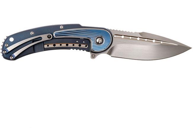 Image for Todd Begg Steelcraft Bodega, satin blade, blue fan handle SCB225FS