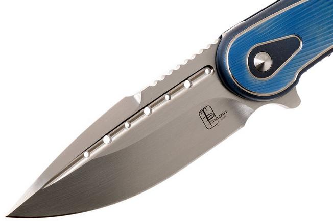 Image for Todd Begg Steelcraft Bodega, satin blade, blue fan handle SCB225FS