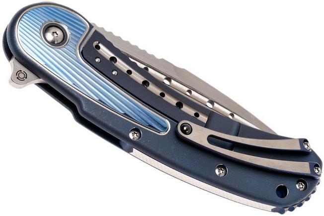 Image for Todd Begg Steelcraft Bodega, satin blade, blue fan handle SCB225FS