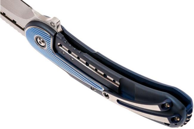 Image for Todd Begg Steelcraft Bodega, satin blade, blue fan handle SCB225FS