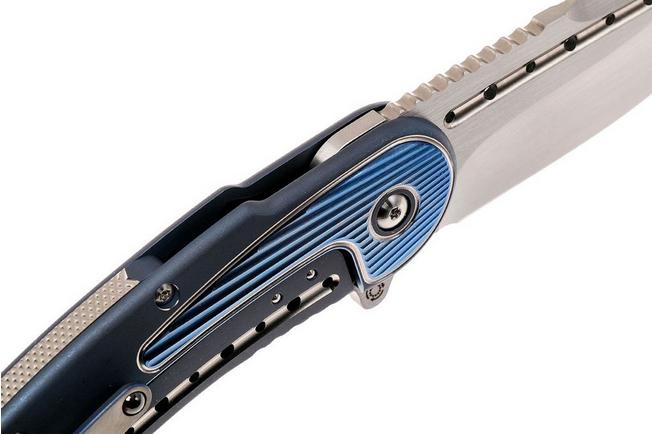 Image for Todd Begg Steelcraft Bodega, satin blade, blue fan handle SCB225FS