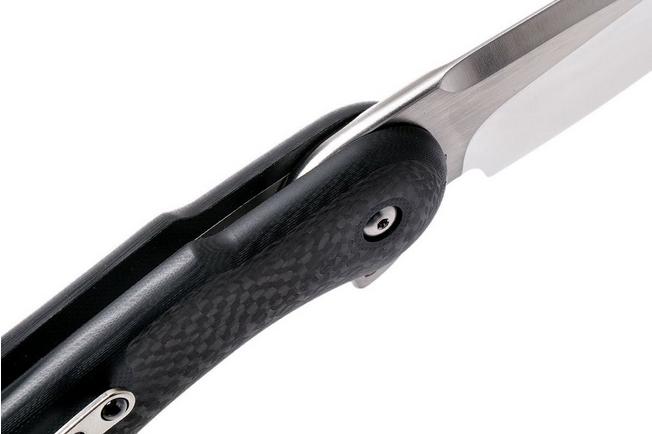 Image for Todd Begg Steelcraft Glimpse, satin non-fluted blade, black G10 and WKGCF1N