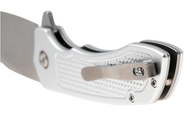 Afbeelding voor Tenable Knives Entity B1036F3 Stonewashed 14C28N, Silver Aluminium, zakmes, Nalu Boersma design