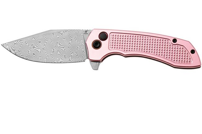 Afbeelding voor Tenable Knives Entity B1036F4 Water Ripple Damascus, Rose Gold Aluminium, zakmes, Nalu Boersma design