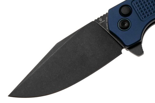 Afbeelding voor Tenable Knives Entity B1036F5 Blackwashed 14C28N, Blue Aluminium, zakmes, Nalu Boersma design