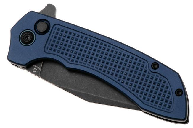 Afbeelding voor Tenable Knives Entity B1036F5 Blackwashed 14C28N, Blue Aluminium, zakmes, Nalu Boersma design