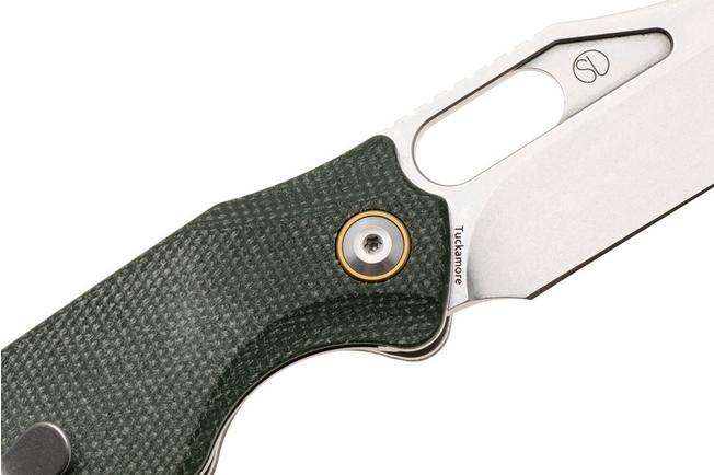 Afbeelding voor Tenable Knives Tuckamore B1052A1 Stonewashed Nitro-V, Green Micarta, zakmes, Jonathan Styles design