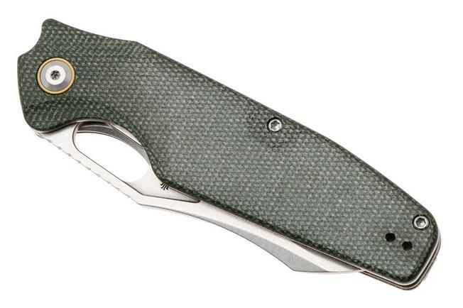 Afbeelding voor Tenable Knives Tuckamore B1052A1 Stonewashed Nitro-V, Green Micarta, zakmes, Jonathan Styles design