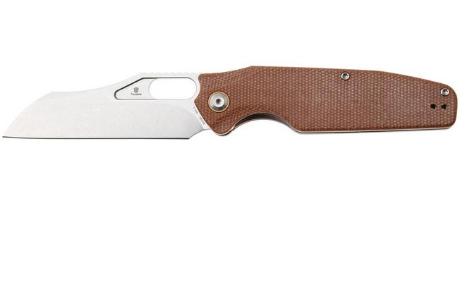 Afbeelding voor Tenable Knives Tuckamore B1052A2 Stonewashed Nitro-V, Brown Micarta, zakmes, Jonathan Styles design
