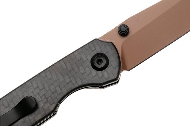 Afbeelding voor Tenable Knives Mini Warrior B2005A4 Rose Gold Nitro-V, Twill Carbon G10, zakmes, Kim Ning design