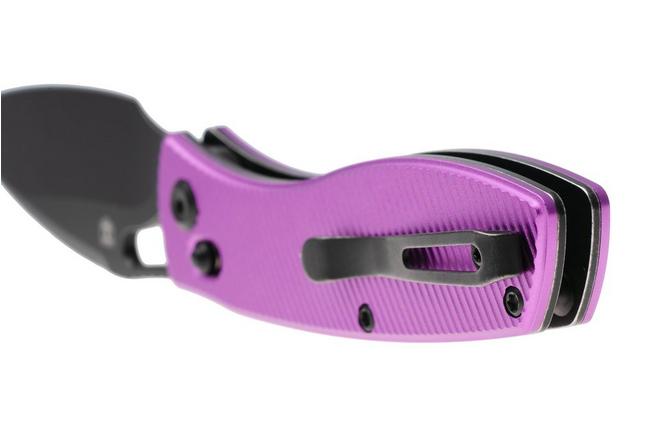 Afbeelding voor Tenable Knives Heron B2124V1 Blackwashed Nitro-V, Purple Aluminum, zakmes, Johan Jordaan design