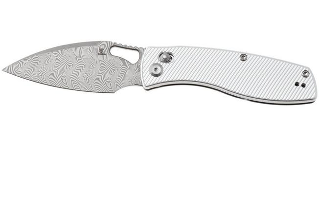 Afbeelding voor Tenable Knives Heron B2124V3 Acid Etch Damast, Aluminium, zakmes, Johan Jordaan design