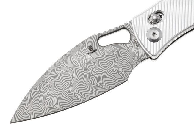 Afbeelding voor Tenable Knives Heron B2124V3 Acid Etch Damast, Aluminium, zakmes, Johan Jordaan design