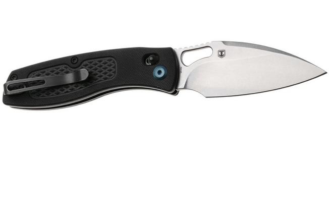 Afbeelding voor Tenable Knives Heron B2124V4 Stonewashed Nitro-V, Black G10, zakmes, Johan Jordaan design