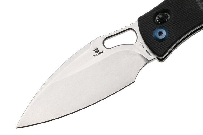 Afbeelding voor Tenable Knives Heron B2124V4 Stonewashed Nitro-V, Black G10, zakmes, Johan Jordaan design