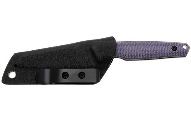 Afbeelding voor Tenable Knives Parr G011B1 Blackwashed 14C28N, Purple Micarta, vaststaand mes, Jonathan Styles design