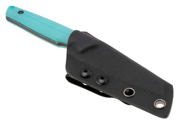 Afbeelding voor Tenable Knives Parr G011B3 Blackwashed 14C28N, Tiffany Blue G10, vaststaand mes Jonathan Styles design