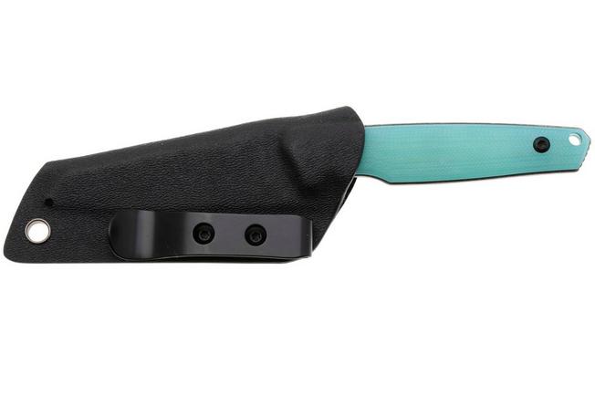 Afbeelding voor Tenable Knives Parr G011B3 Blackwashed 14C28N, Tiffany Blue G10, vaststaand mes Jonathan Styles design