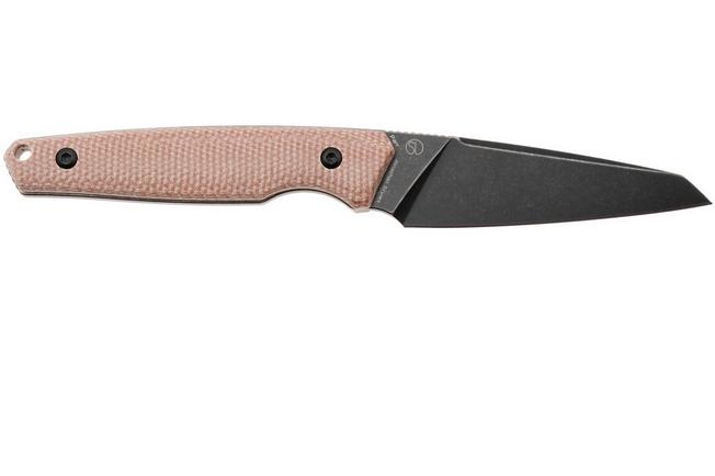 Afbeelding voor Tenable Knives Parr G011B4 Blackwashed 14C28N, Brown Micarta, vaststaand mes, Jonathan Styles design