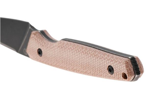 Afbeelding voor Tenable Knives Parr G011B4 Blackwashed 14C28N, Brown Micarta, vaststaand mes, Jonathan Styles design
