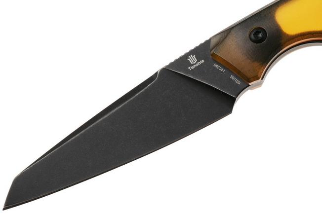 Afbeelding voor Tenable Knives Parr G011B6 Blackwashed 14C28N, PEI/Ultem, vaststaand mes, Jonathan Styles design