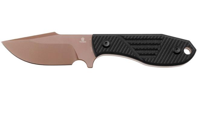 Bild für Tenable Knives Tiny Dancer G014A1 Rose Gold Coated D2, Black G10, Fahrtenmesser, JB Stout Design