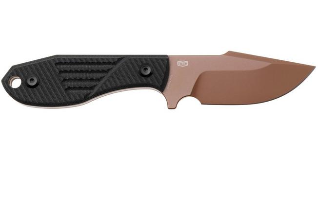 Bild für Tenable Knives Tiny Dancer G014A1 Rose Gold Coated D2, Black G10, Fahrtenmesser, JB Stout Design