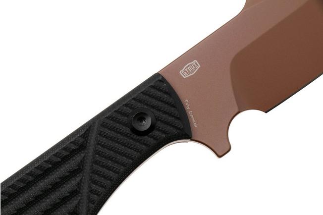 Bild für Tenable Knives Tiny Dancer G014A1 Rose Gold Coated D2, Black G10, Fahrtenmesser, JB Stout Design