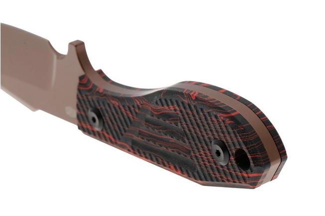 Afbeelding voor Tenable Knives Tiny Dancer G014A2 Rose Gold Coated D2, Black Red G-Mascus, vaststaand mes, JB Stout design