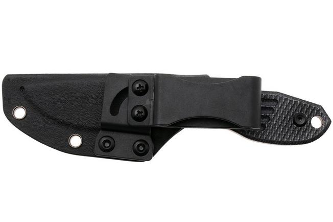 Afbeelding voor Tenable Knives Tiny Dancer G014A4 Blackwashed D2, Black Micarta, vaststaand mes, JB Stout design