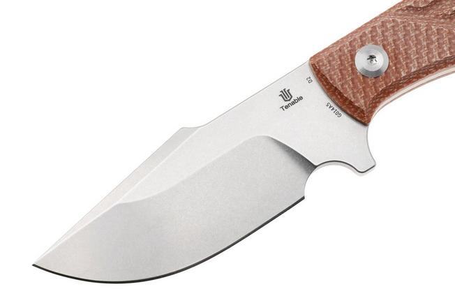 Bild für Tenable Knives Tiny Dancer G014A5 Stonewashed D2, Brown Micarta, Fahrtenmesser, Jonathan Styles Design