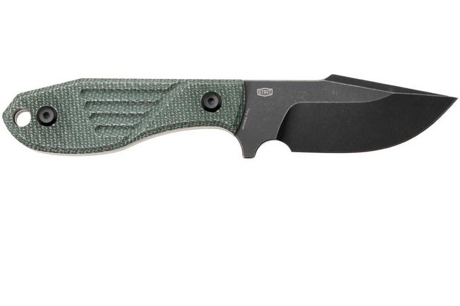 Afbeelding voor Tenable Knives Tiny Dancer G014A6 Blackwashed D2, Green Micarta, vaststaand mes, Jonathan Styles design