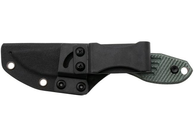 Afbeelding voor Tenable Knives Tiny Dancer G014A6 Blackwashed D2, Green Micarta, vaststaand mes, Jonathan Styles design