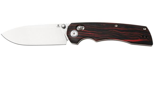 Afbeelding voor Tenable Knives Kryo T1001V11 Stonewashed 14C28N, Red & Black G-Mascus, zakmes, Kim Ning design