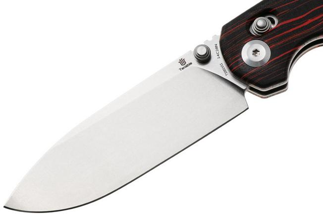 Afbeelding voor Tenable Knives Kryo T1001V11 Stonewashed 14C28N, Red & Black G-Mascus, zakmes, Kim Ning design