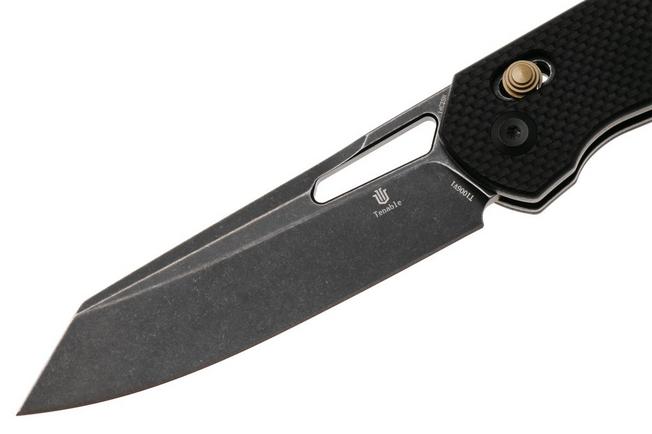 Afbeelding voor Tenable Knives Shard T1006V1 Blackwashed 14C28N, Black G10, zakmes, Kim Ning design