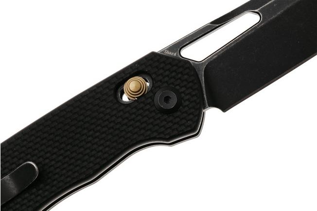 Afbeelding voor Tenable Knives Shard T1006V1 Blackwashed 14C28N, Black G10, zakmes, Kim Ning design