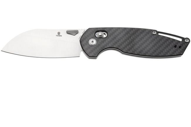 Afbeelding voor Tenable Knives Model 6 T1022V1 Satin 14C28N, Twill Carbon Fiber, zakmes, Nick Swan design