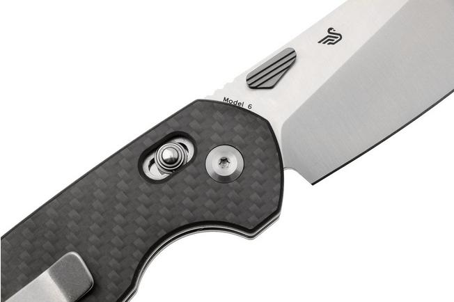 Afbeelding voor Tenable Knives Model 6 T1022V1 Satin 14C28N, Twill Carbon Fiber, zakmes, Nick Swan design