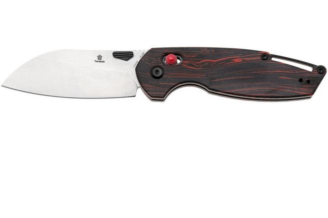 Afbeelding voor Tenable Knives Model 6 T1022V8 Stonewashed 14C28N, Red Black G-Mascus, zakmes, Nick Swan