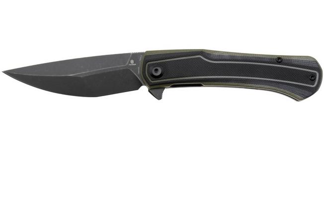 Bild für Tenable Knives Kratos T1024A4 Blackwashed Nitro-V, Black Green G10, Taschenmesser, Ostap Hel Design