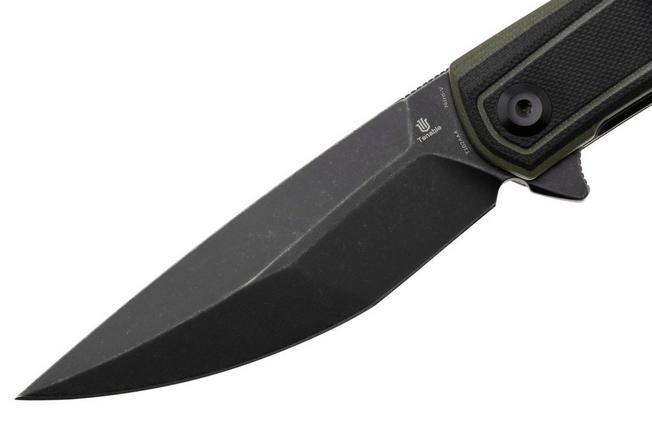 Bild für Tenable Knives Kratos T1024A4 Blackwashed Nitro-V, Black Green G10, Taschenmesser, Ostap Hel Design