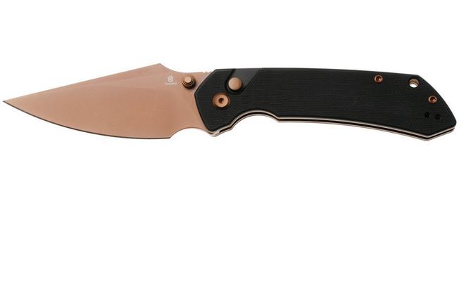 Afbeelding voor Tenable Knives Fenrir T1034F2 Rose Gold PVD 14C28N, Black G10, zakmes, Greg Schob design