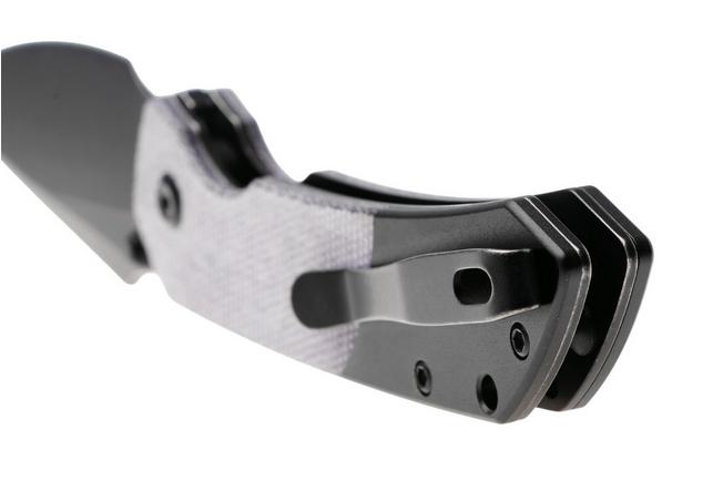 Afbeelding voor Tenable Knives Fenrir T1034S5 Blackwashed 14C28N, Purple Micarta Black Aluminium, zakmes, Greg Schob design