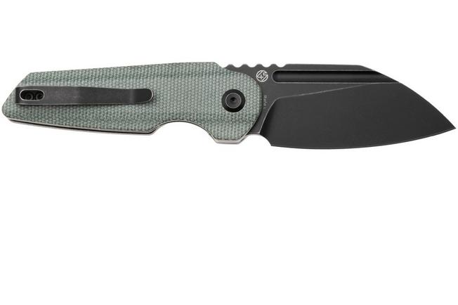 Afbeelding voor Tenable Knives Rafe L T1048A1 Blackwashed 14C28N, Green Micarta, zakmes, 4T5 design