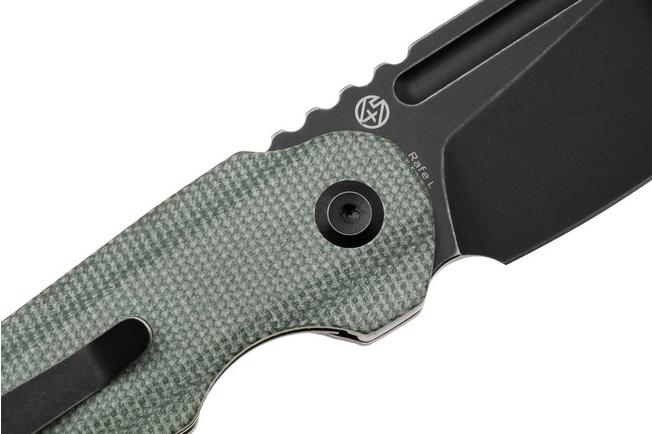Afbeelding voor Tenable Knives Rafe L T1048A1 Blackwashed 14C28N, Green Micarta, zakmes, 4T5 design
