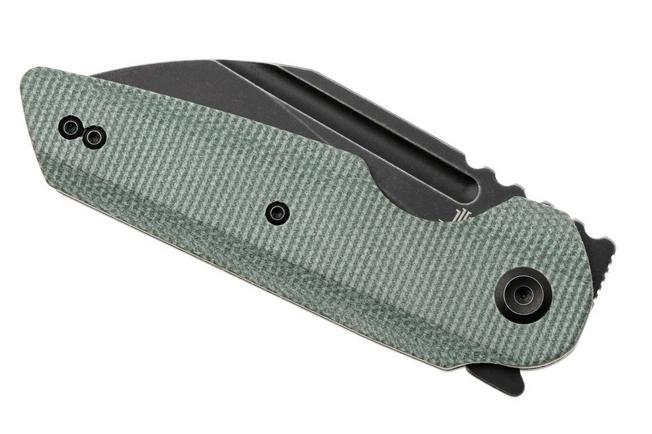 Afbeelding voor Tenable Knives Rafe L T1048A1 Blackwashed 14C28N, Green Micarta, zakmes, 4T5 design