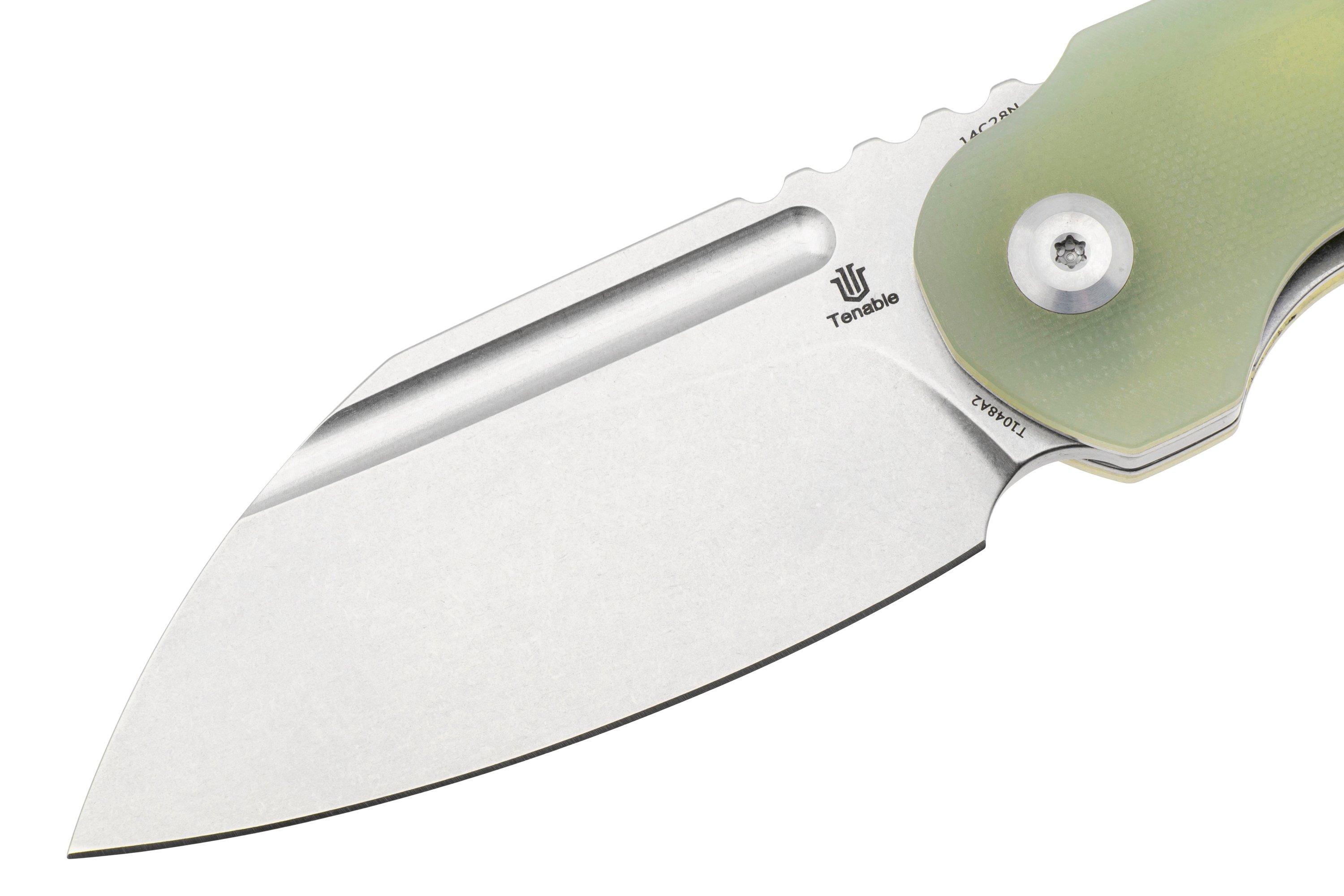 Tenable Knives Rafe L T1048A2 Rafe L, Stonewashed 14C28N, Jade G10 ...