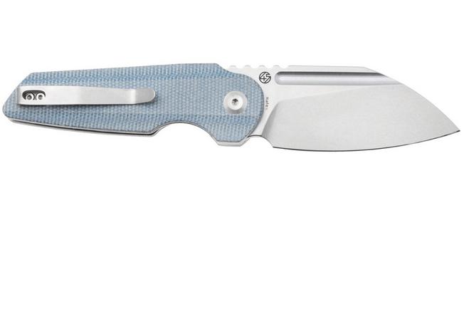 Afbeelding voor Tenable Knives Rafe L T1048A3 Stonewashed 14C28N, Blue Micarta, zakmes, 4T5 design